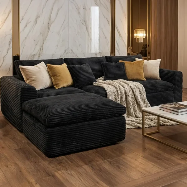 Boneless L-Shaped Modular Couch - 108"