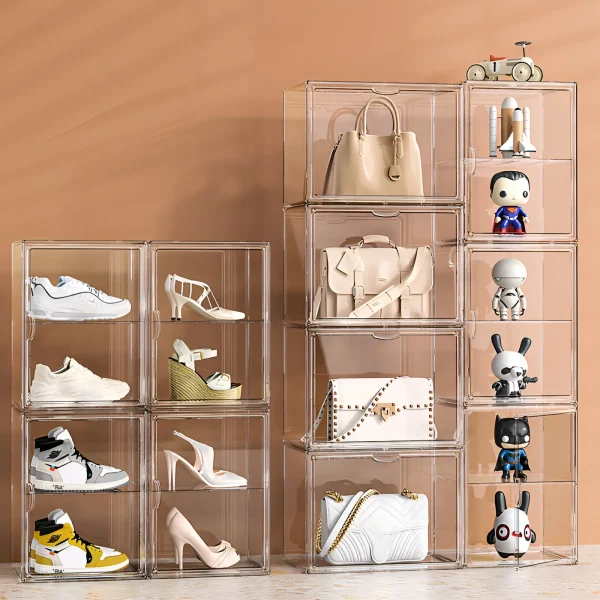 Clear Stackable Storage Case Bins