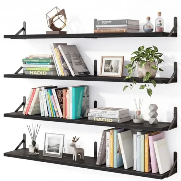 Floating, 35in Wall Shelves Decor Set of 4